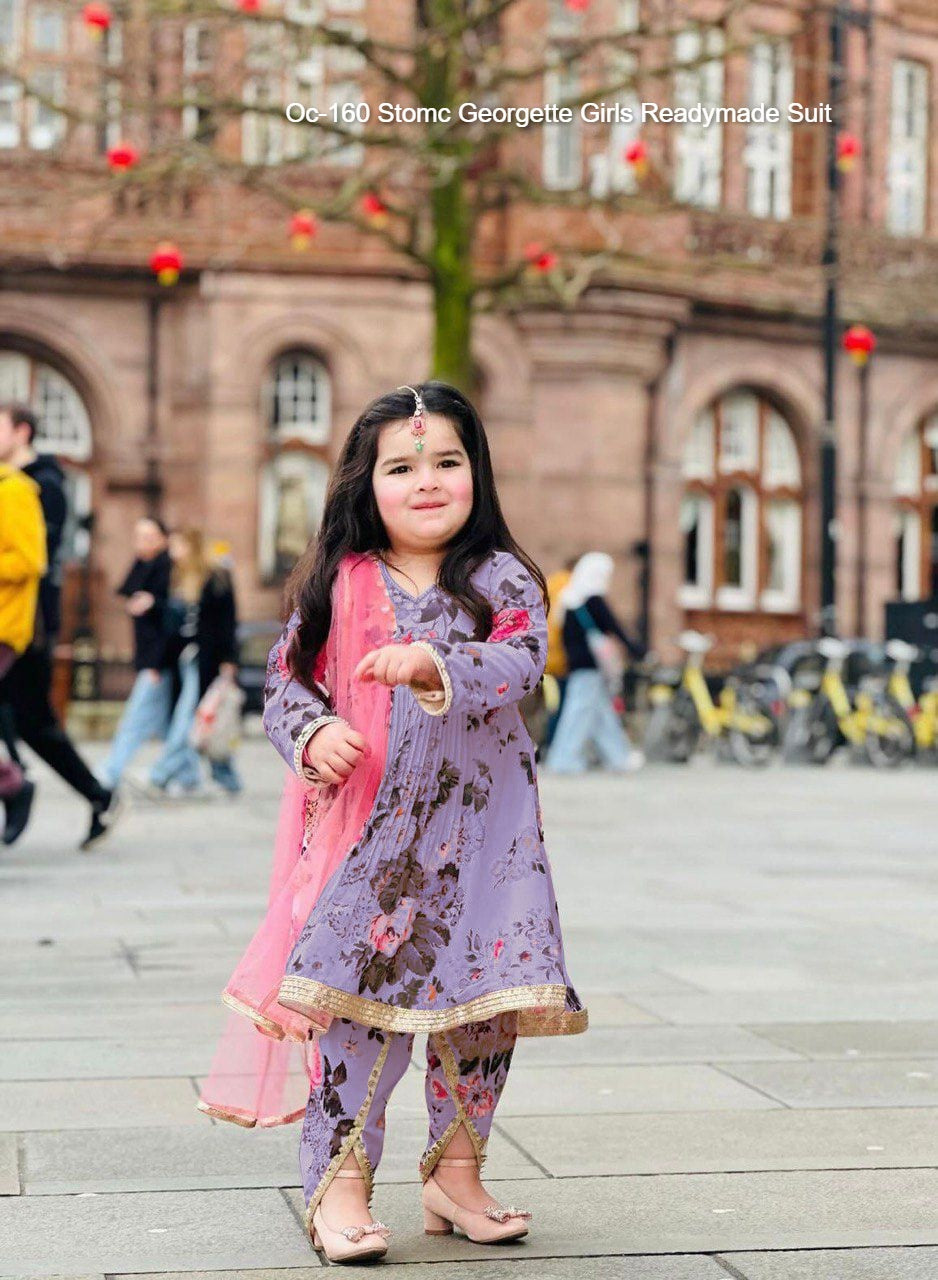 Oc-160 Stomc Georgette Girls Readymade Suit