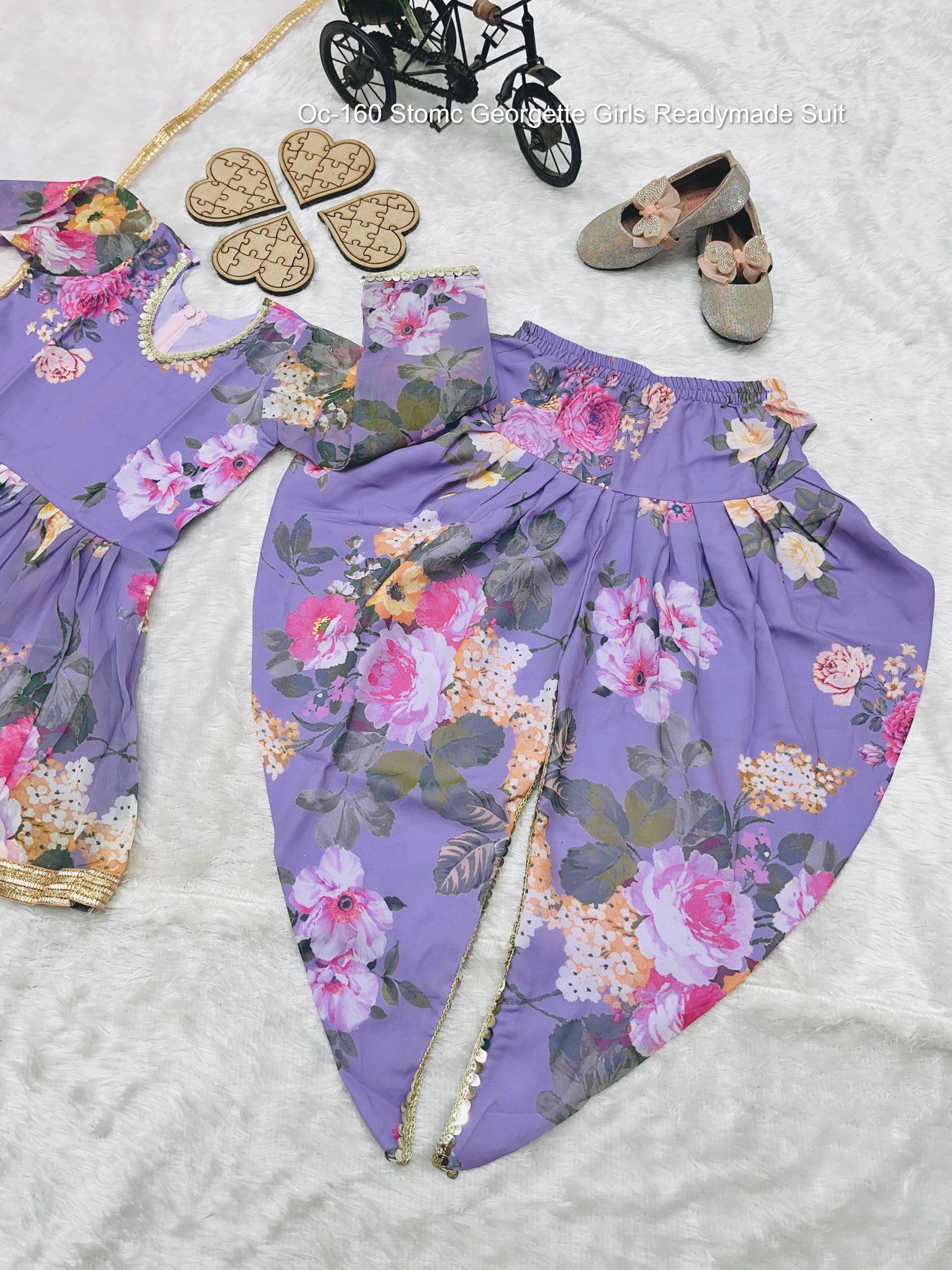 Oc-160 Stomc Georgette Girls Readymade Suit