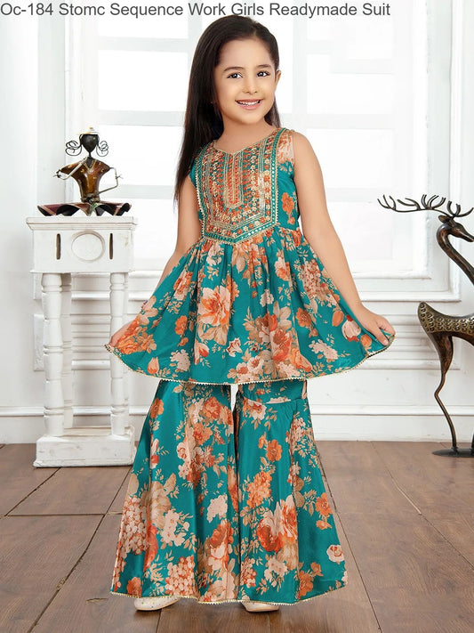 Oc-184 Stomc Sequence Work Girls Readymade Suit