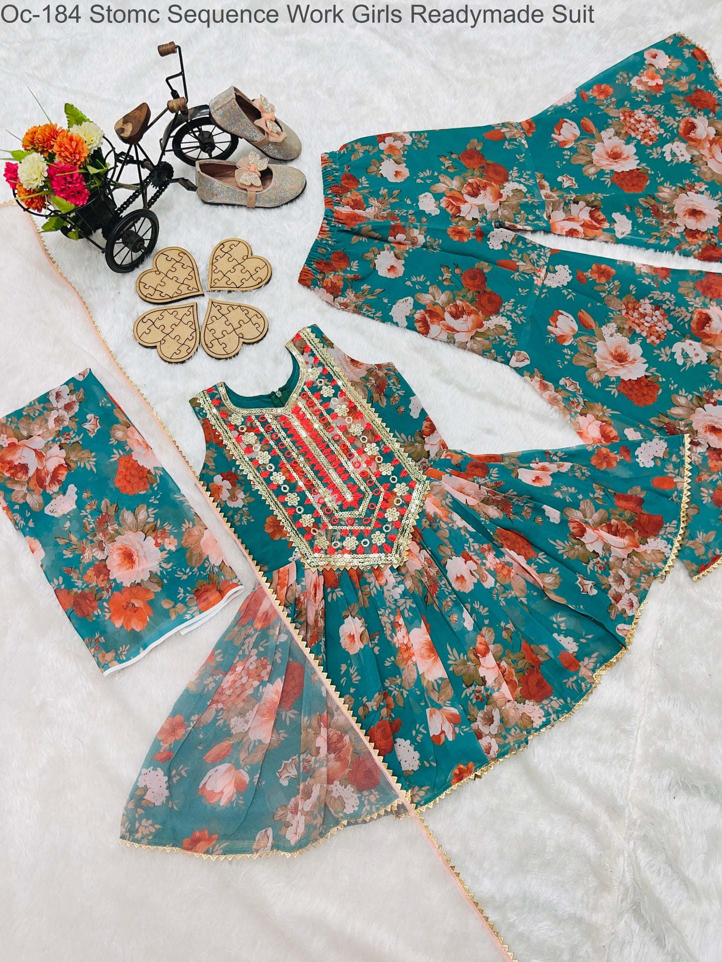 Oc-184 Stomc Sequence Work Girls Readymade Suit