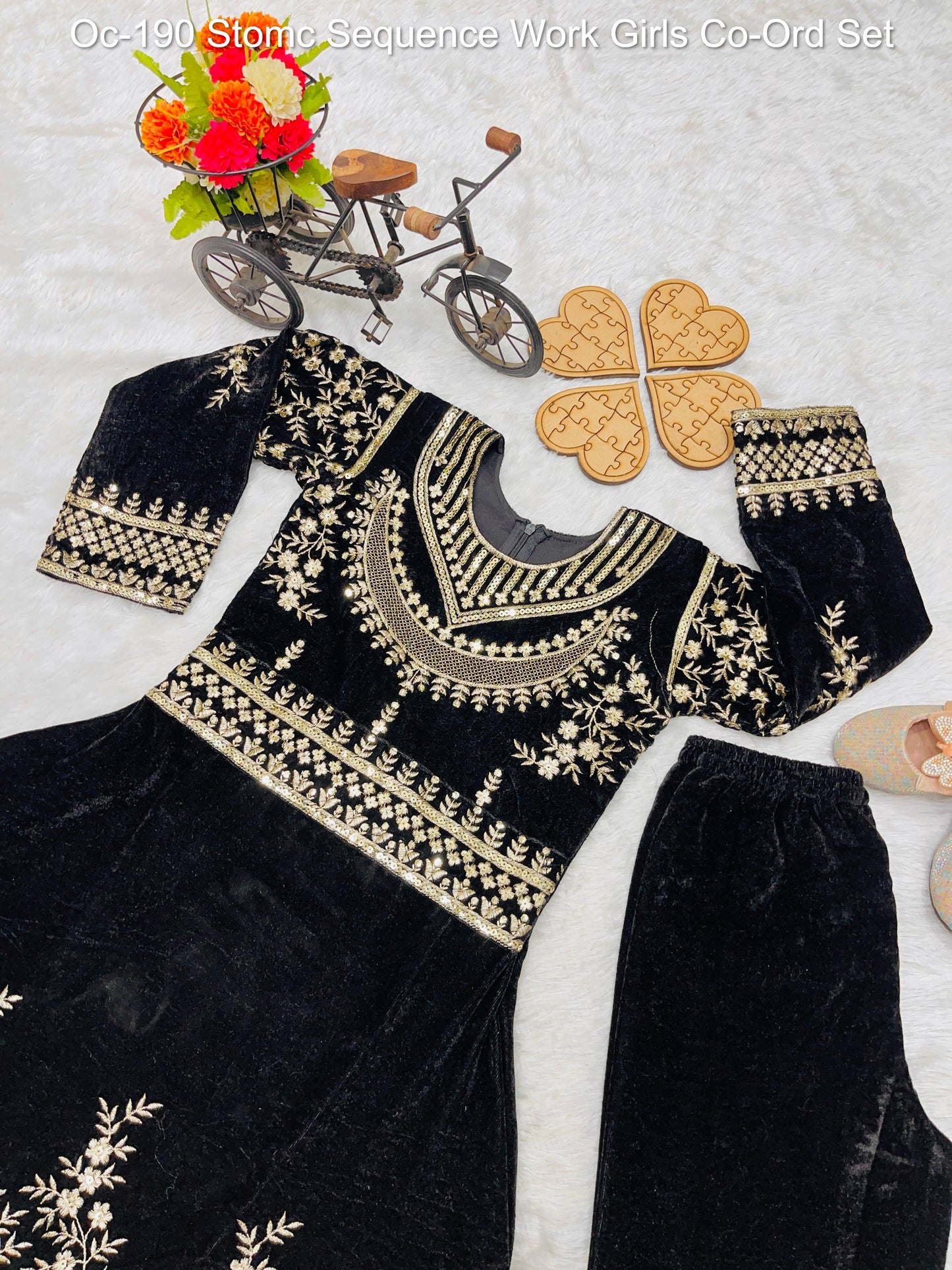 Oc-190 Stomc Sequence Work Girls Co-Ord Set