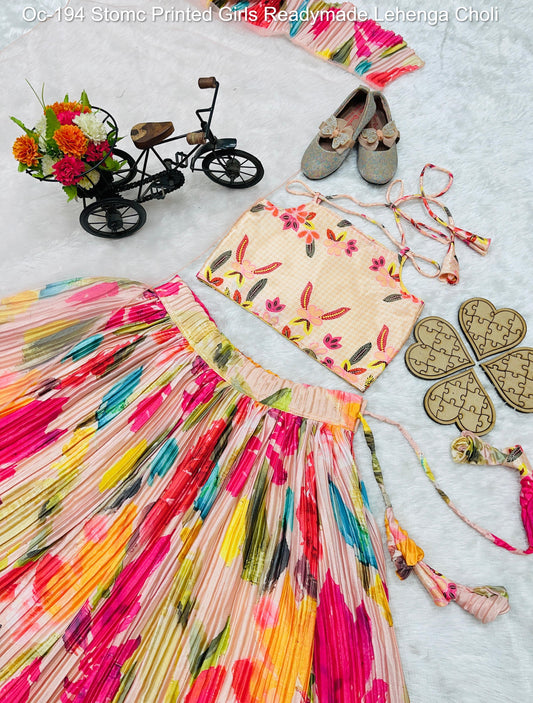 Oc-194 Stomc Printed Girls Readymade Lehenga Choli