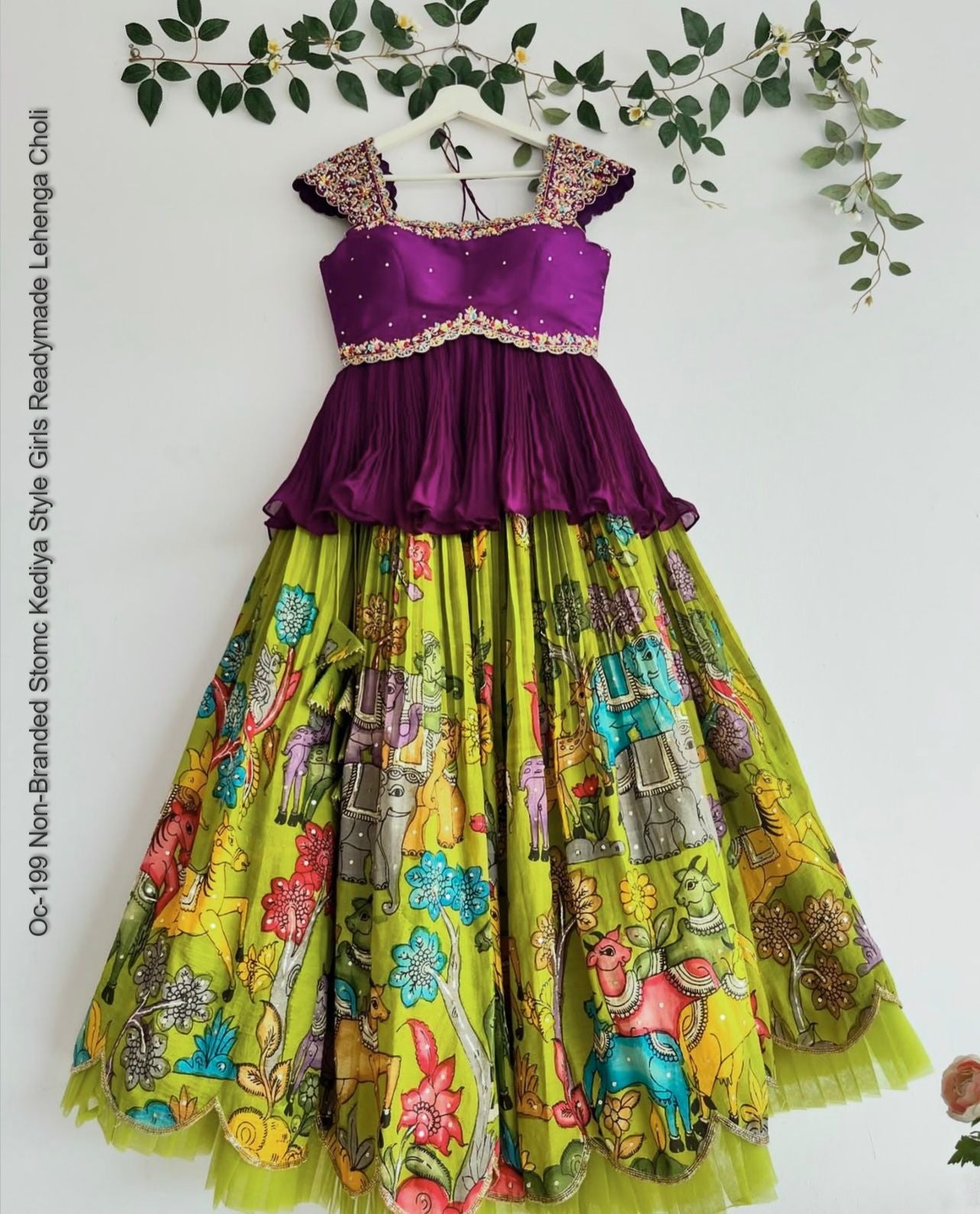Oc-199 Non-Branded Stomc Kediya Style Girls Readymade Lehenga Choli