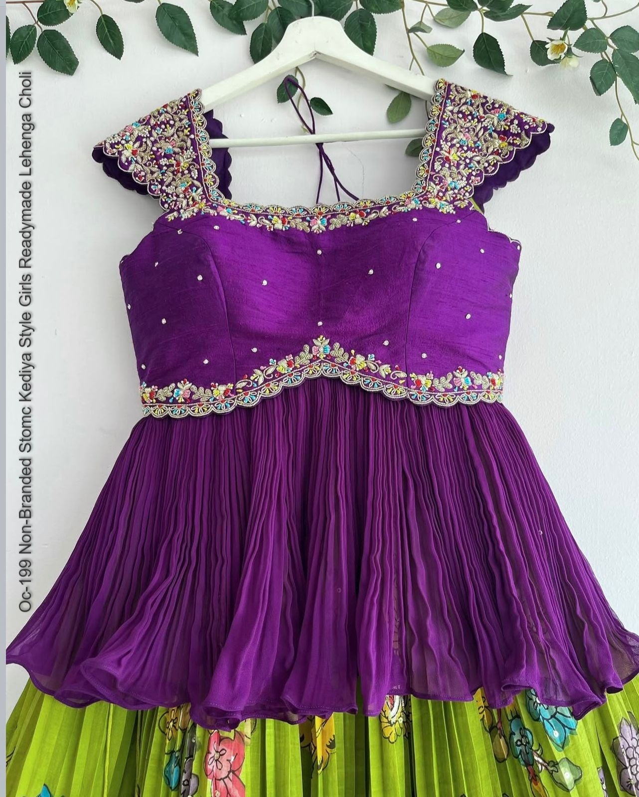 Oc-199 Non-Branded Stomc Kediya Style Girls Readymade Lehenga Choli