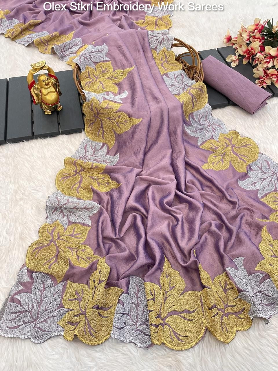 Olex Stkri Embroidery Work Sarees