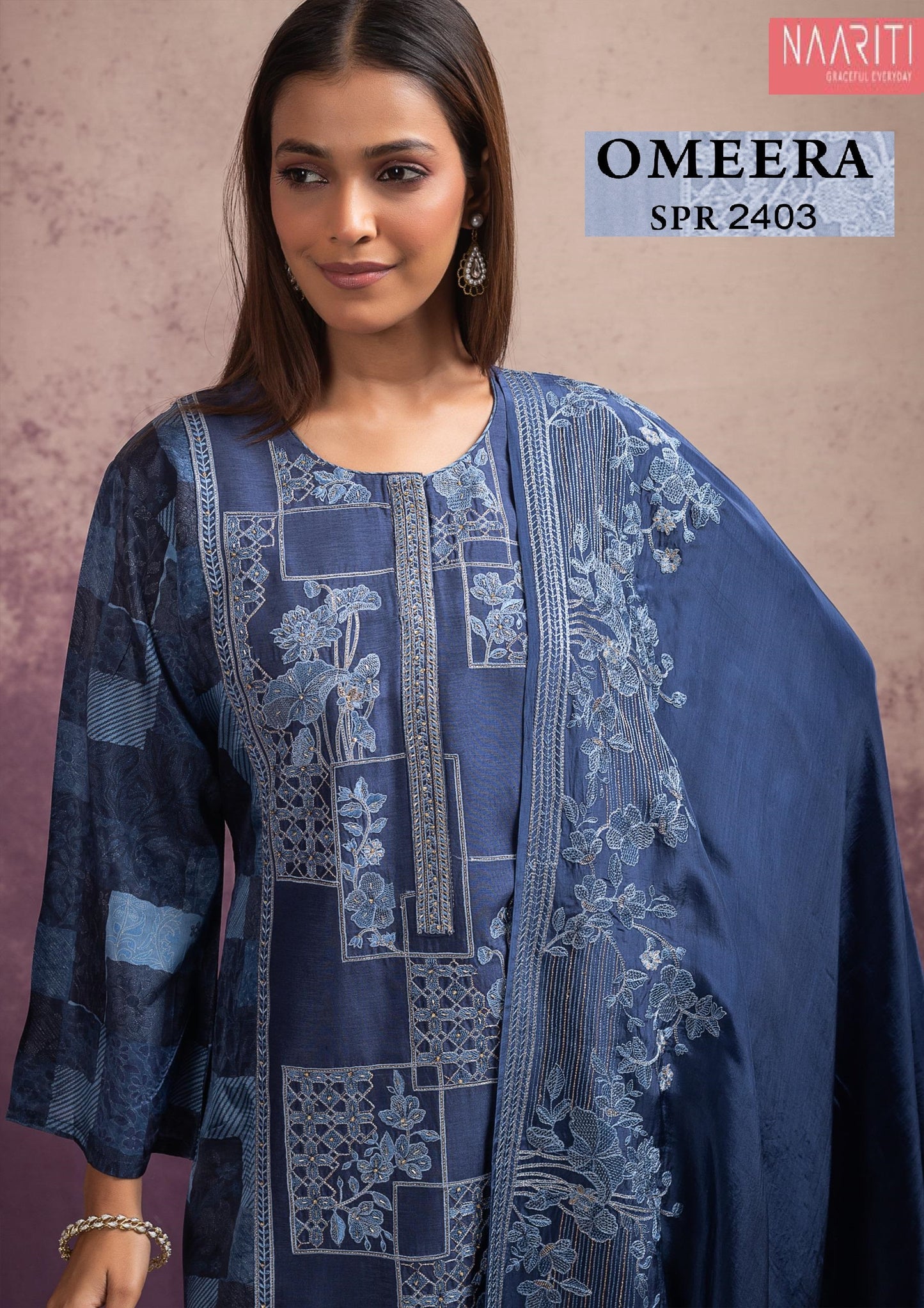 Omeera 2403 Naariti Printed Unstitched Suits