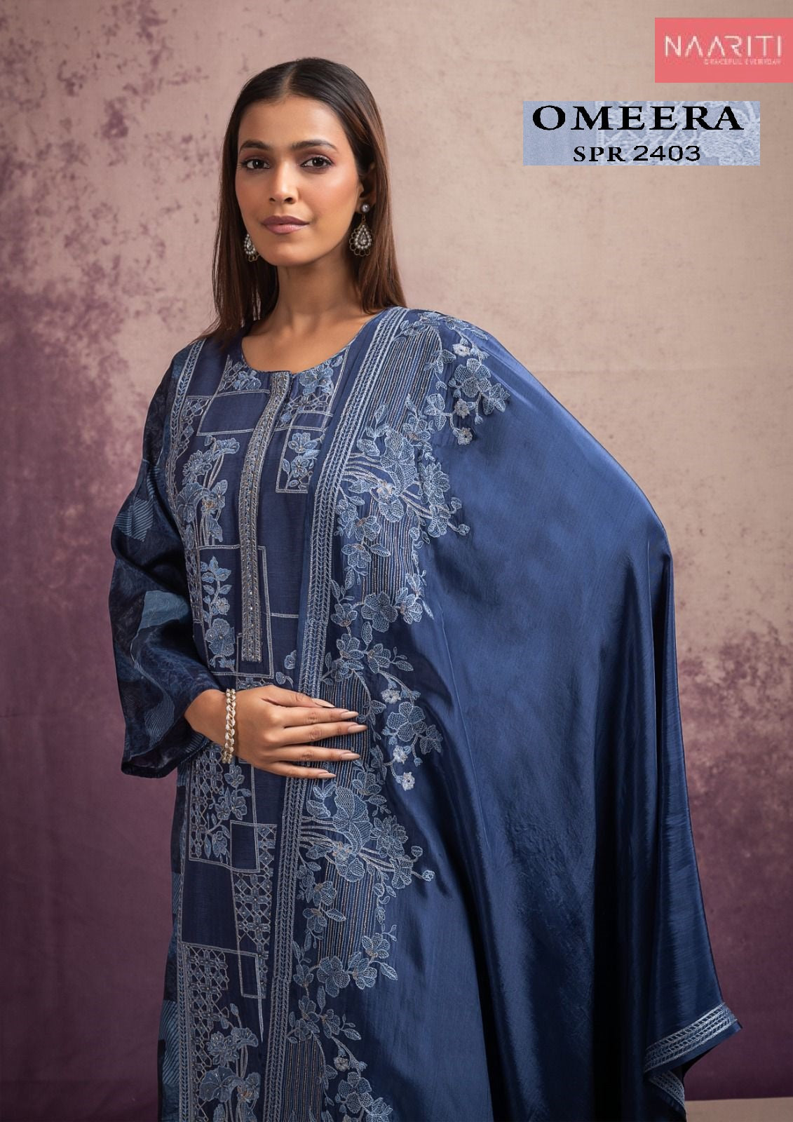 Omeera 2403 Naariti Printed Unstitched Suits