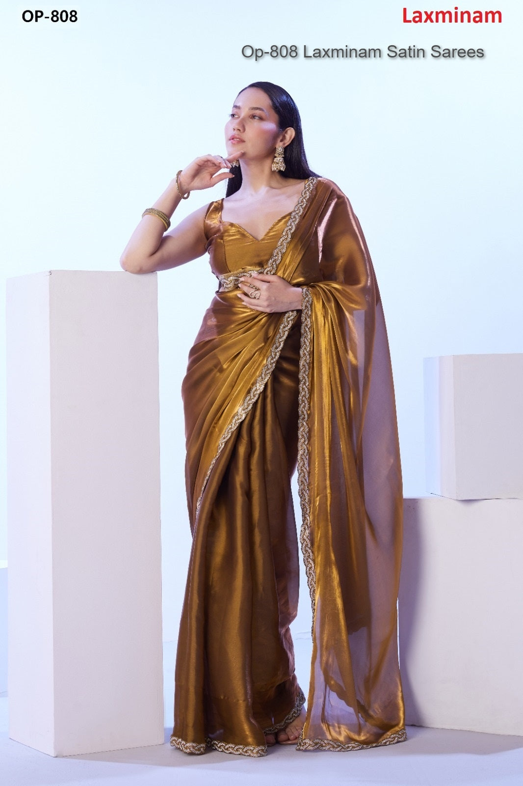 Op-808 Laxminam Satin Sarees