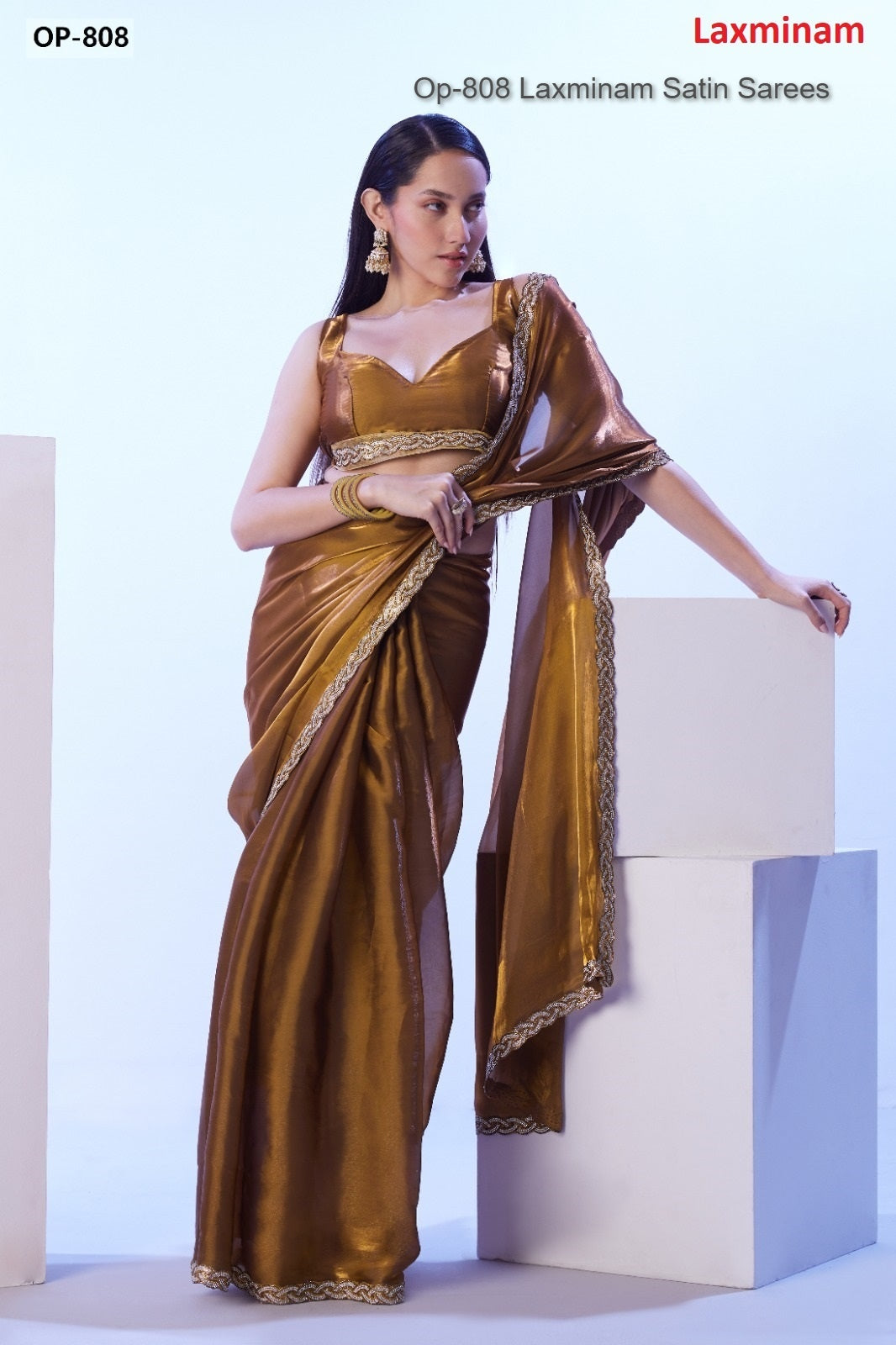 Op-808 Laxminam Satin Sarees