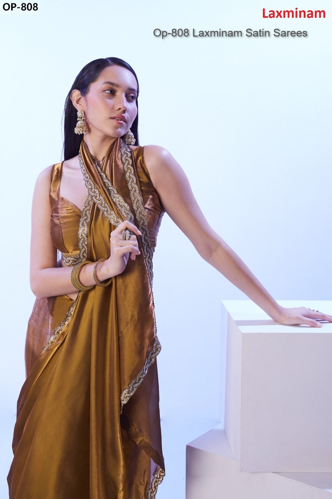 Op-808 Laxminam Satin Sarees