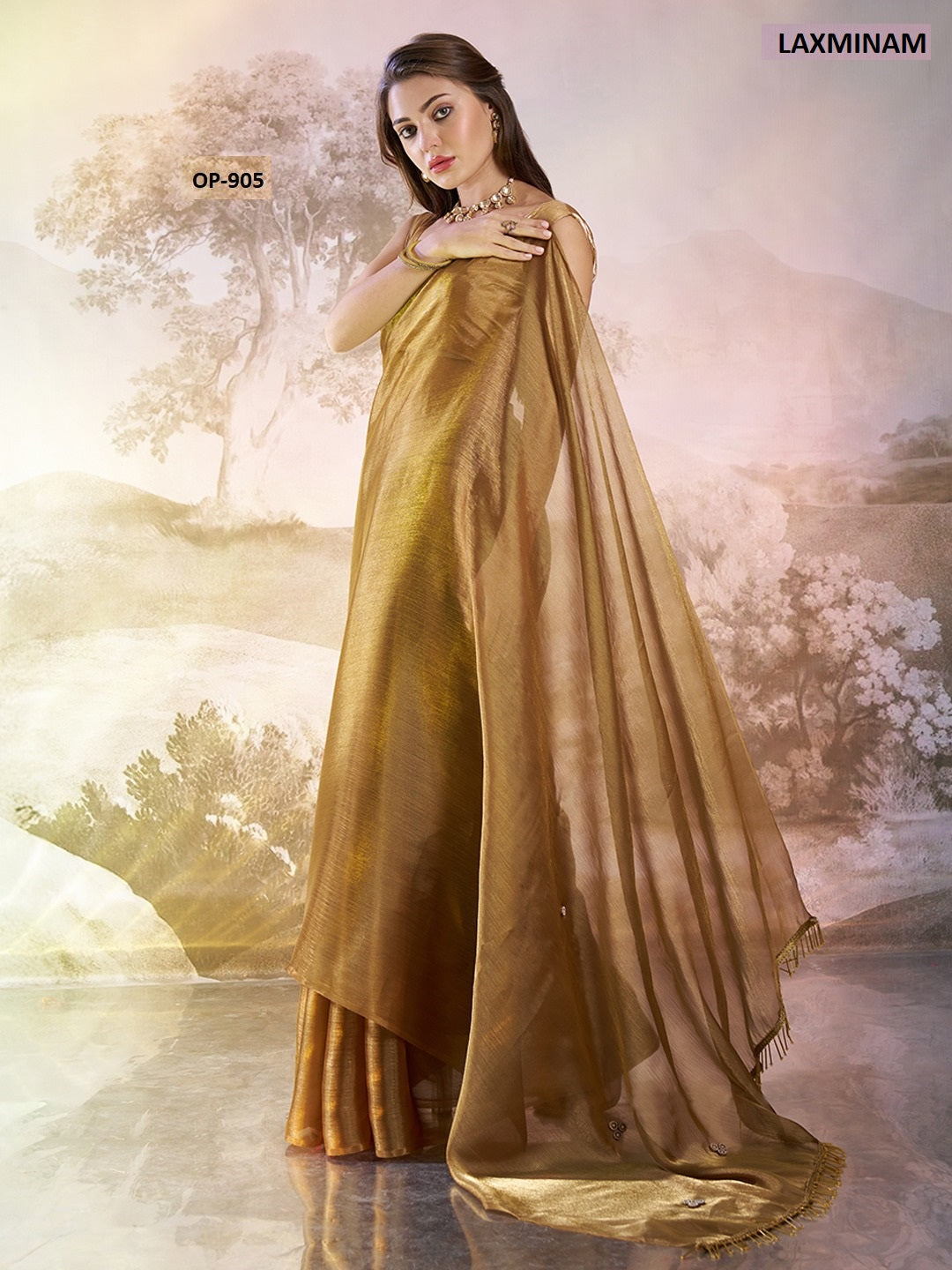 Op-905 Laxminam Organza Sarees