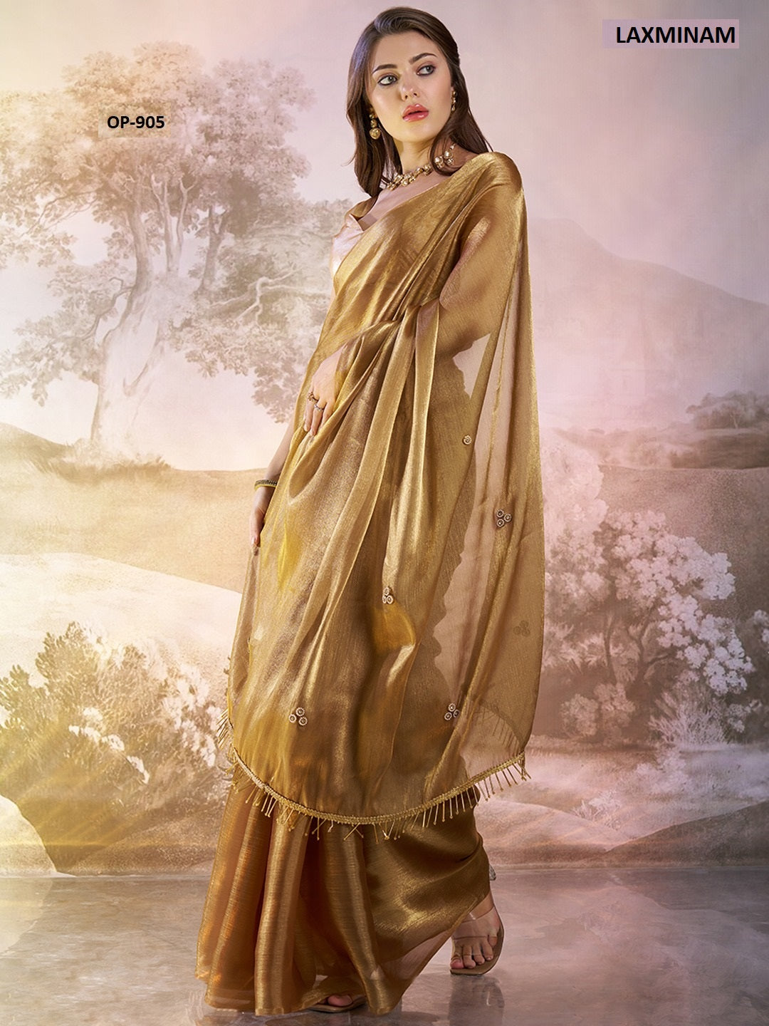 Op-905 Laxminam Organza Sarees