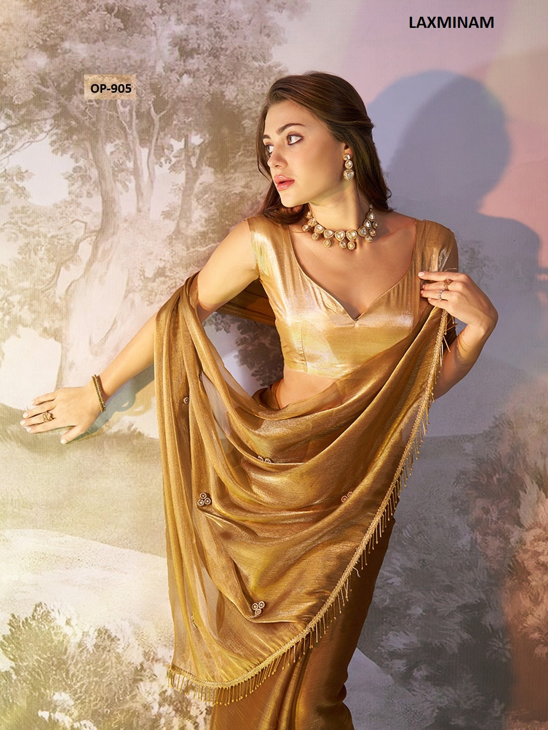 Op-905 Laxminam Organza Sarees