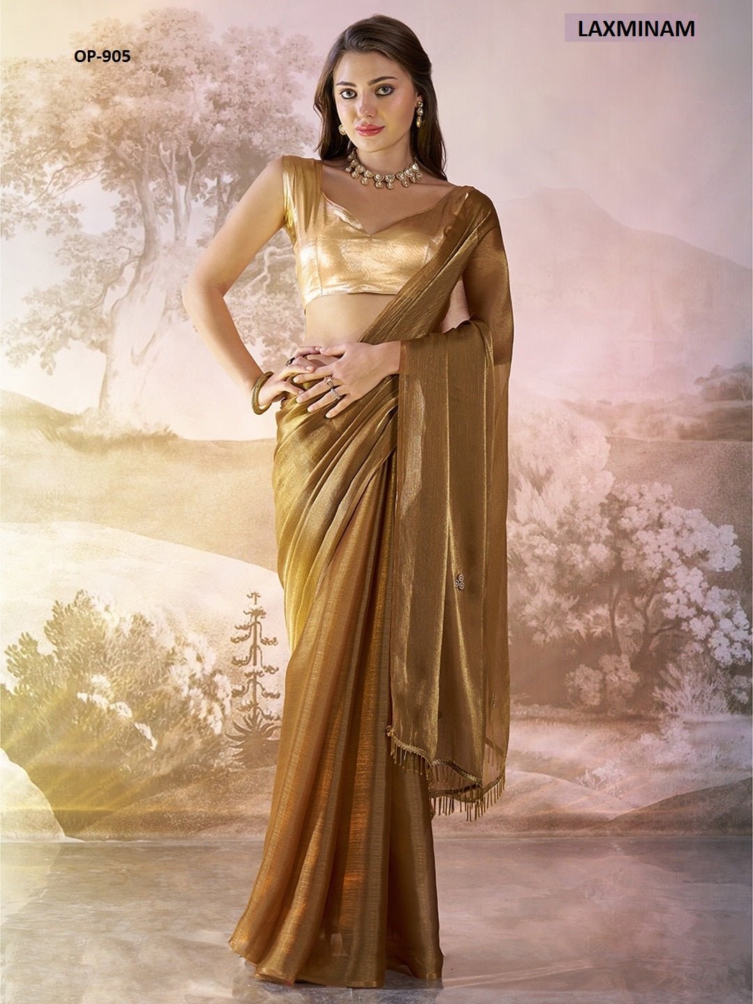 Op-905 Laxminam Organza Sarees
