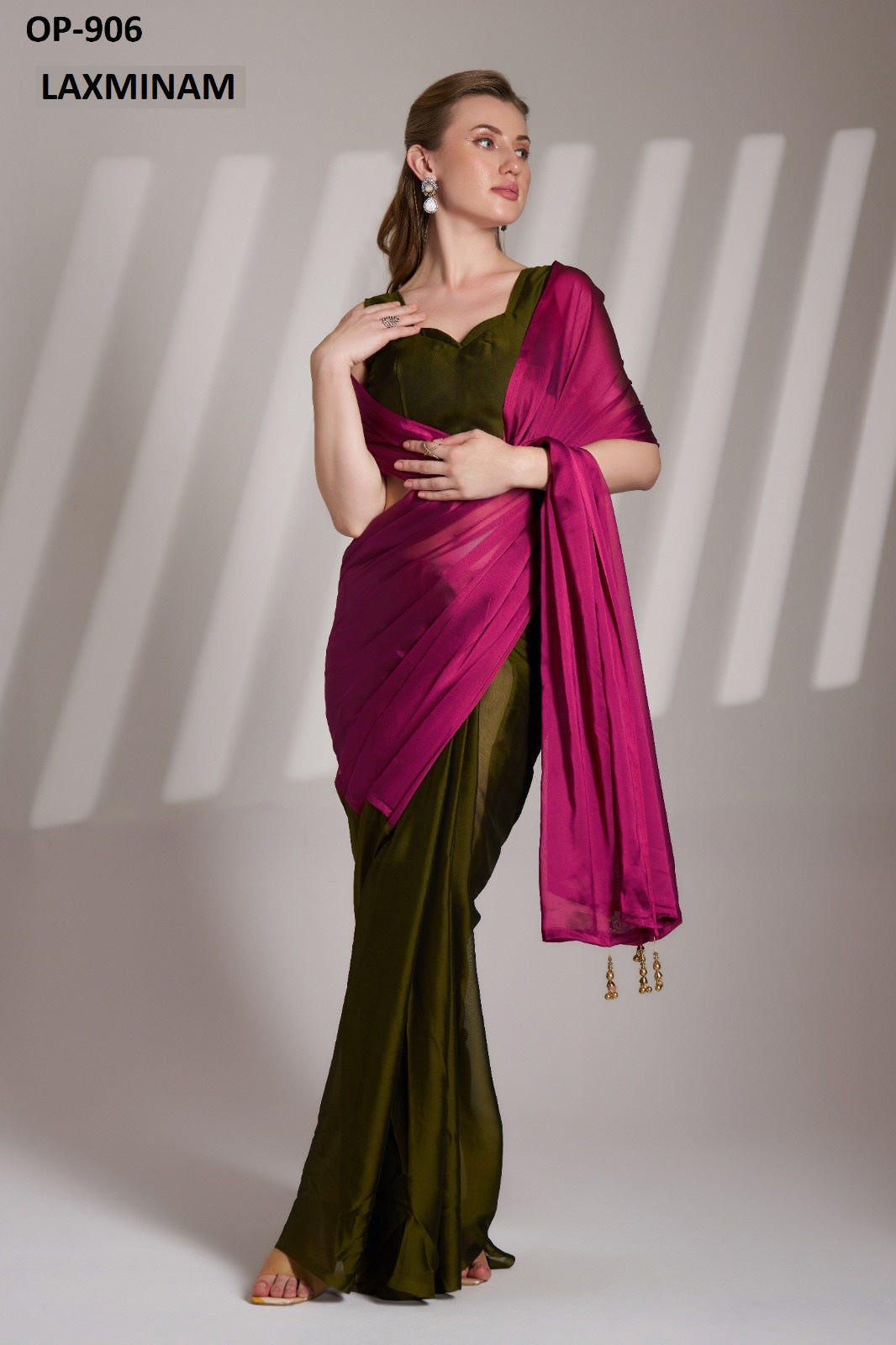 Op-906 Laxminam Satin Sarees