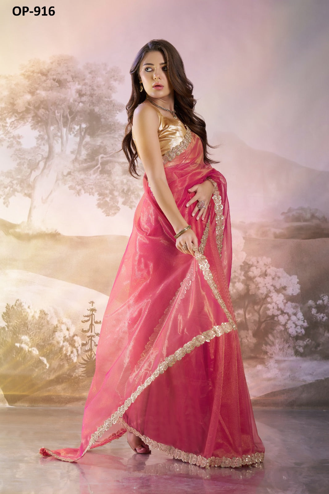 Op-916 Laxminam Twill Sarees