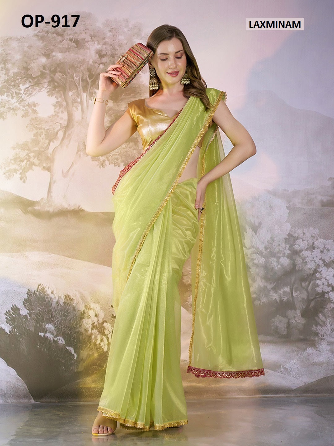 Op-917 Laxminam Net Sarees