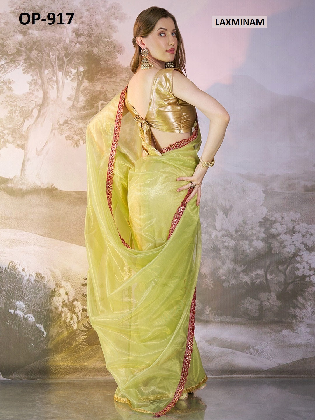Op-917 Laxminam Net Sarees