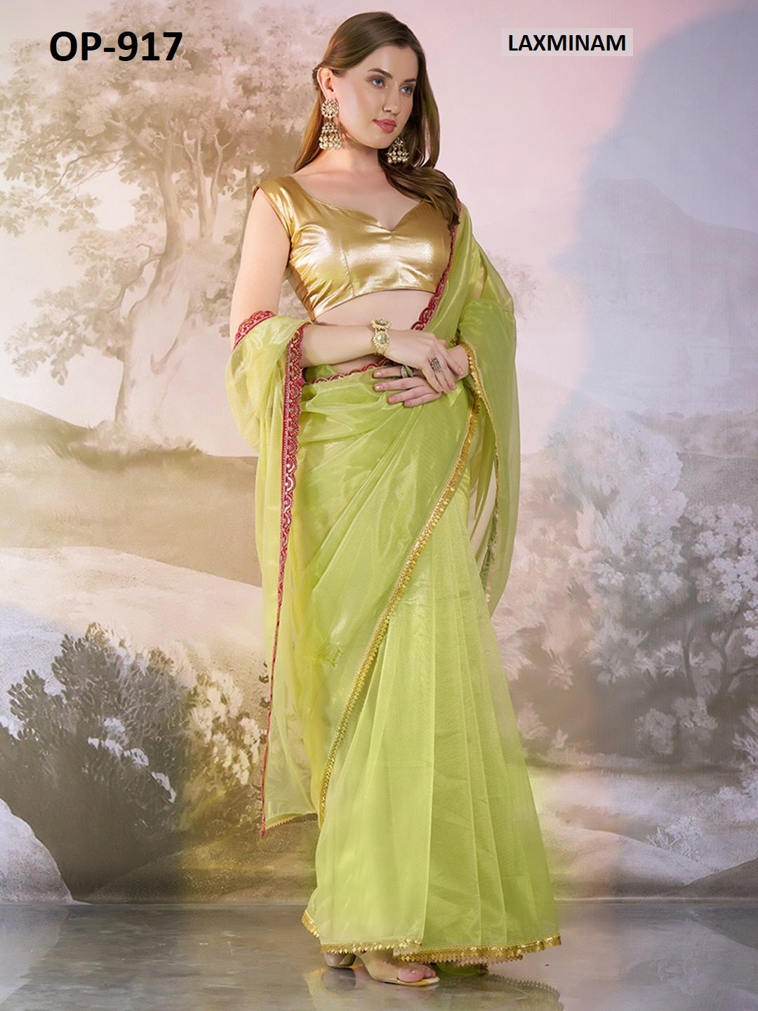 Op-917 Laxminam Net Sarees