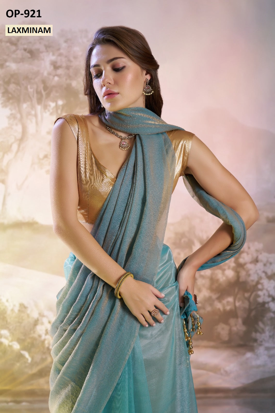 Op-921 Laxminam Organza Sarees