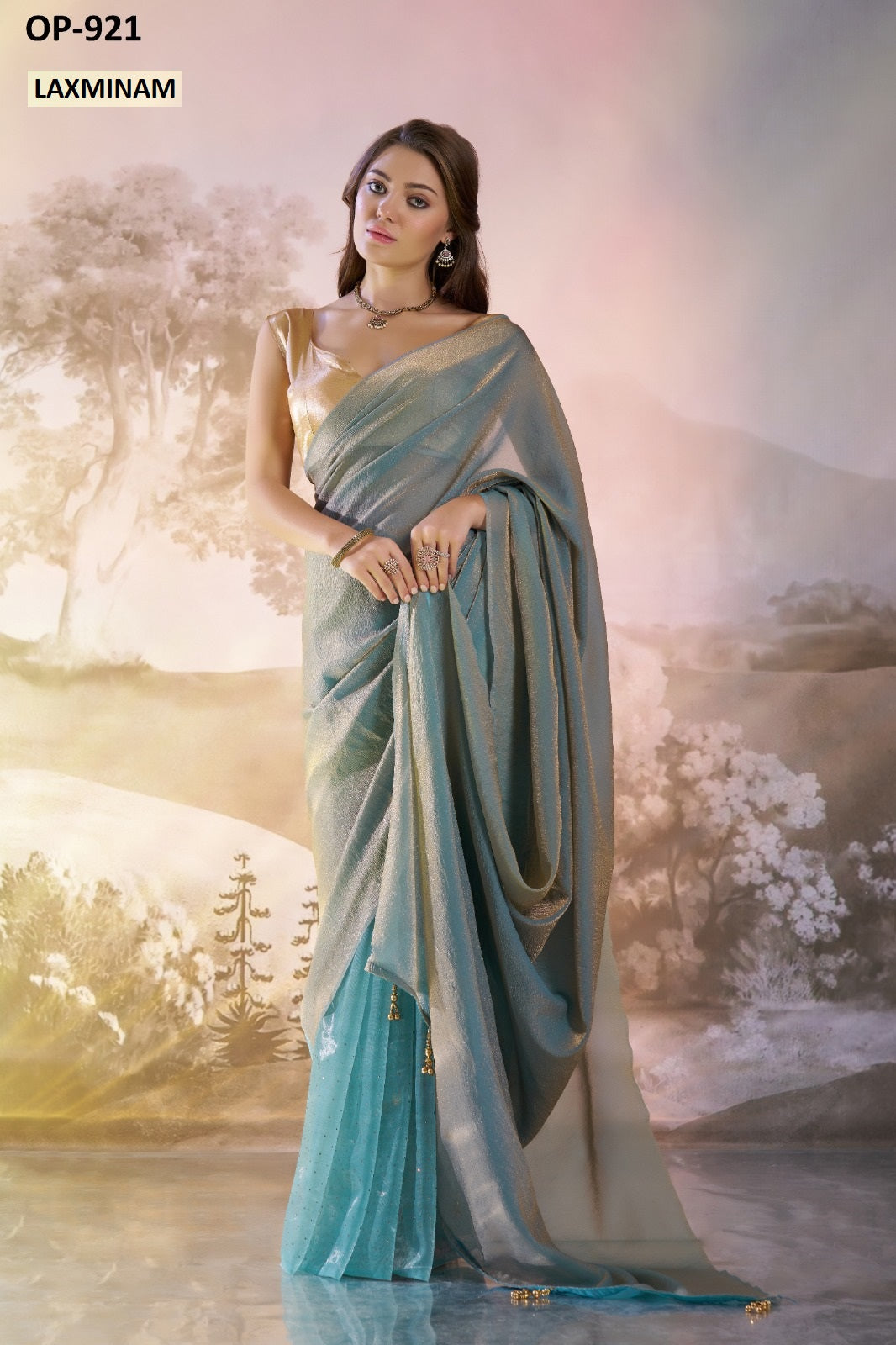 Op-921 Laxminam Organza Sarees