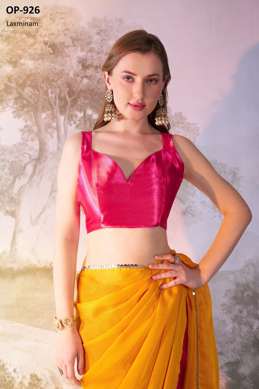 Op-926 Laxminam Chiffon Sarees