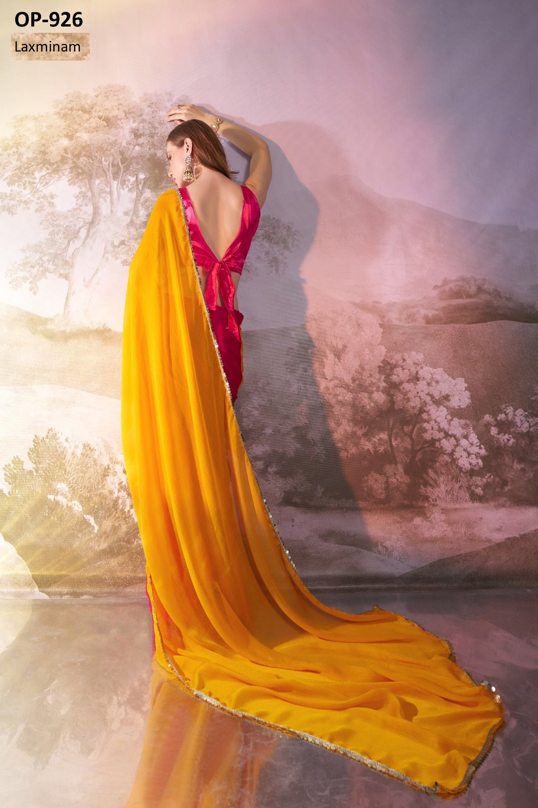 Op-926 Laxminam Chiffon Sarees