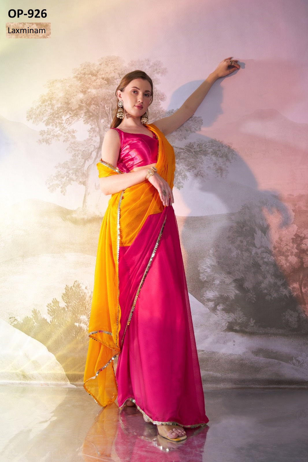 Op-926 Laxminam Chiffon Sarees