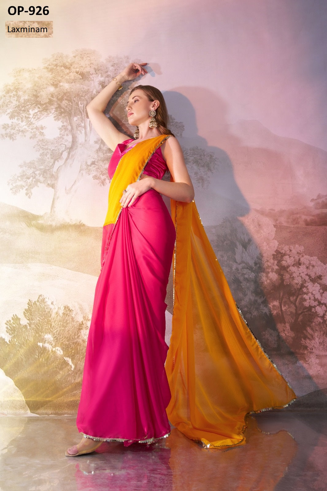 Op-926 Laxminam Chiffon Sarees