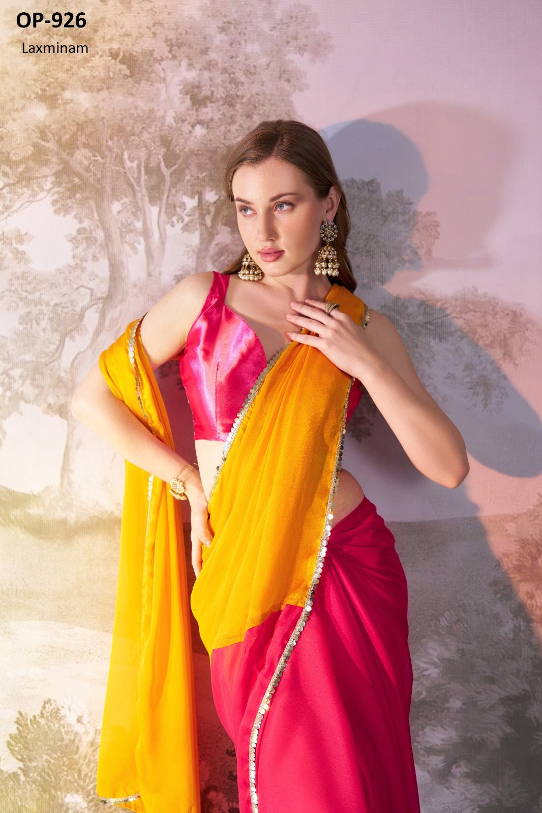 Op-926 Laxminam Chiffon Sarees