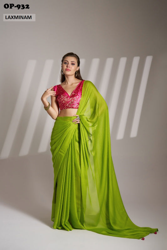 Op-932 Laxminam Chiffon Sarees