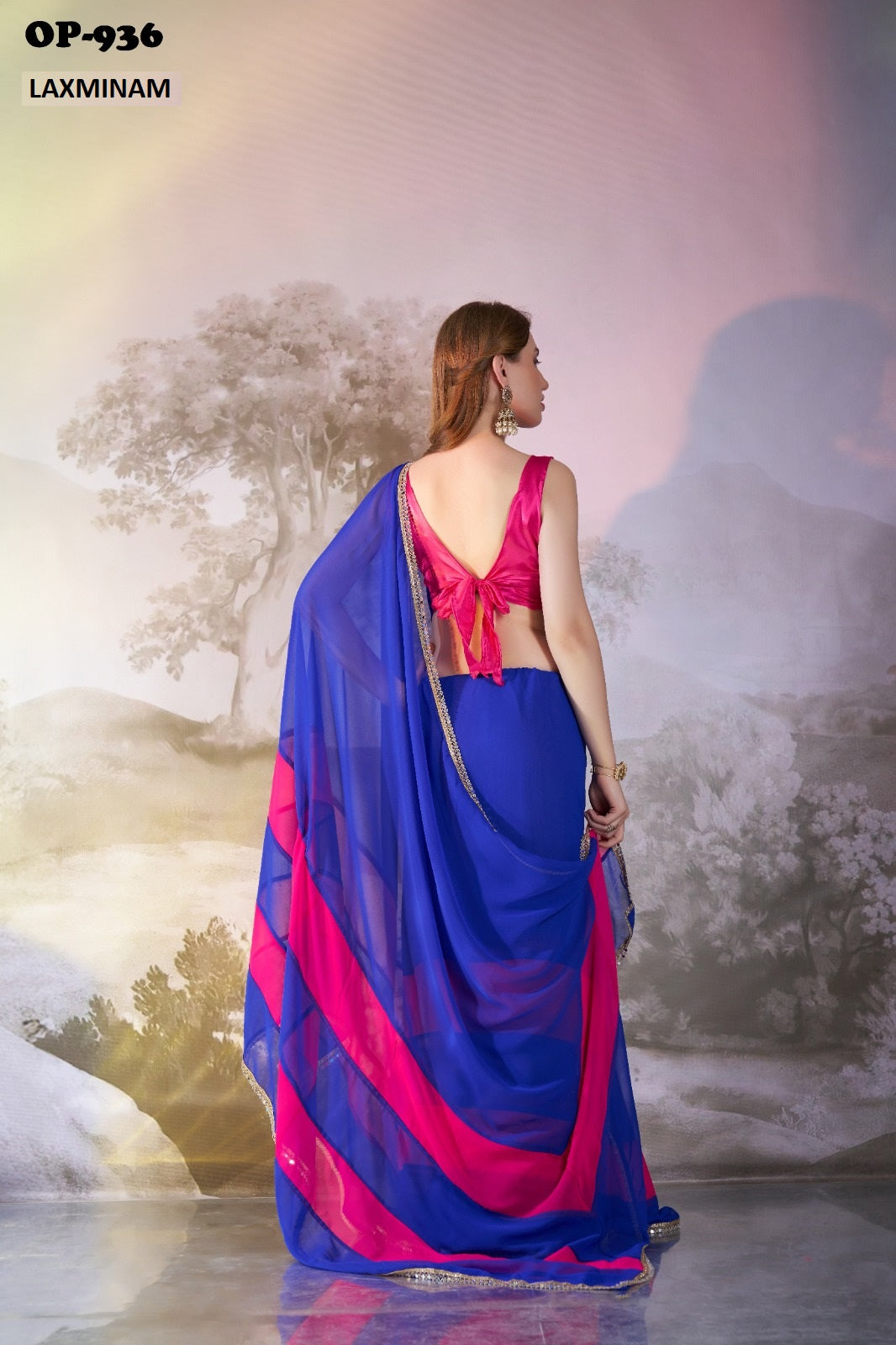 Op-936 Laxminam Chiffon Sarees