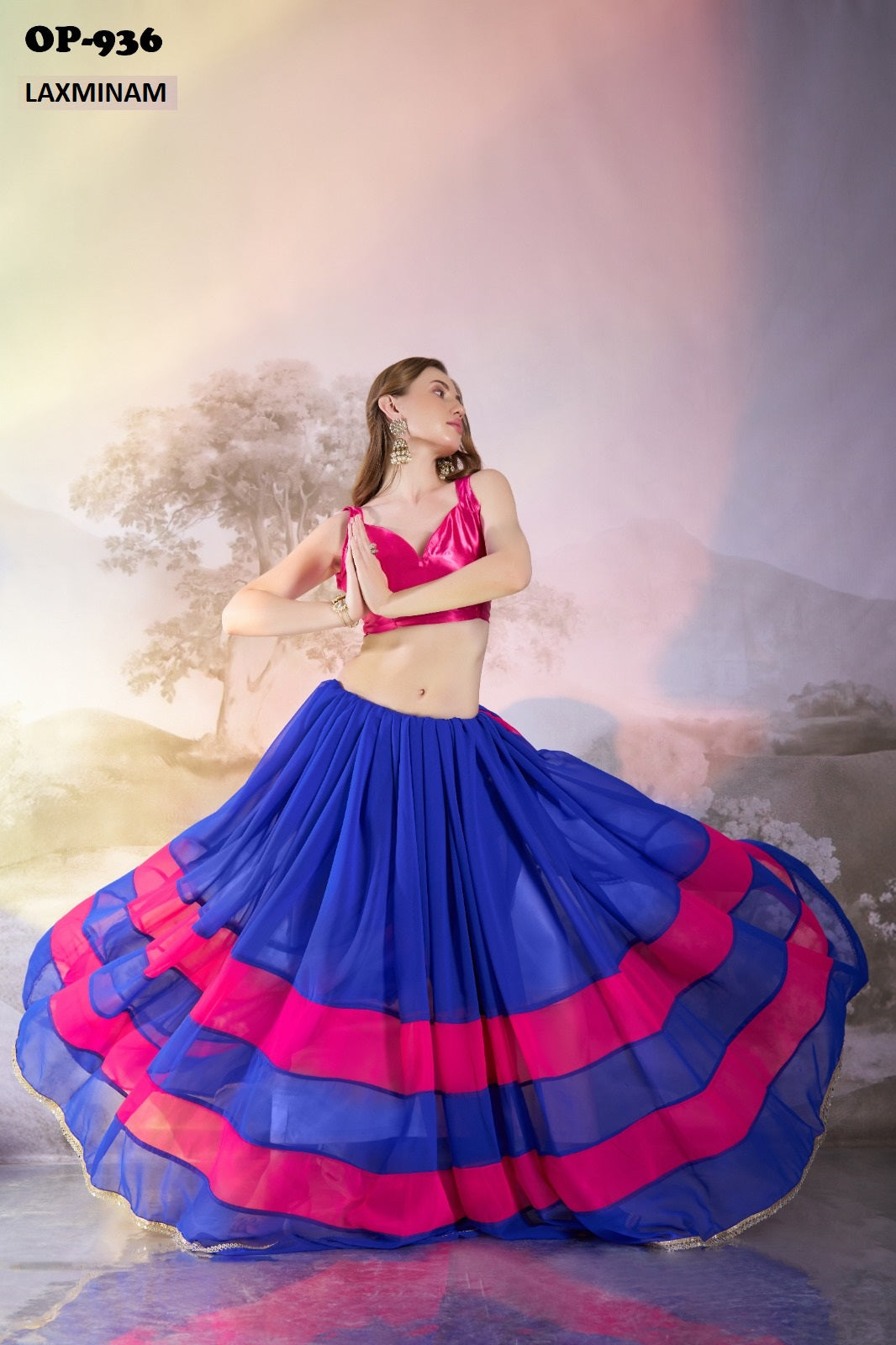 Op-936 Laxminam Chiffon Sarees