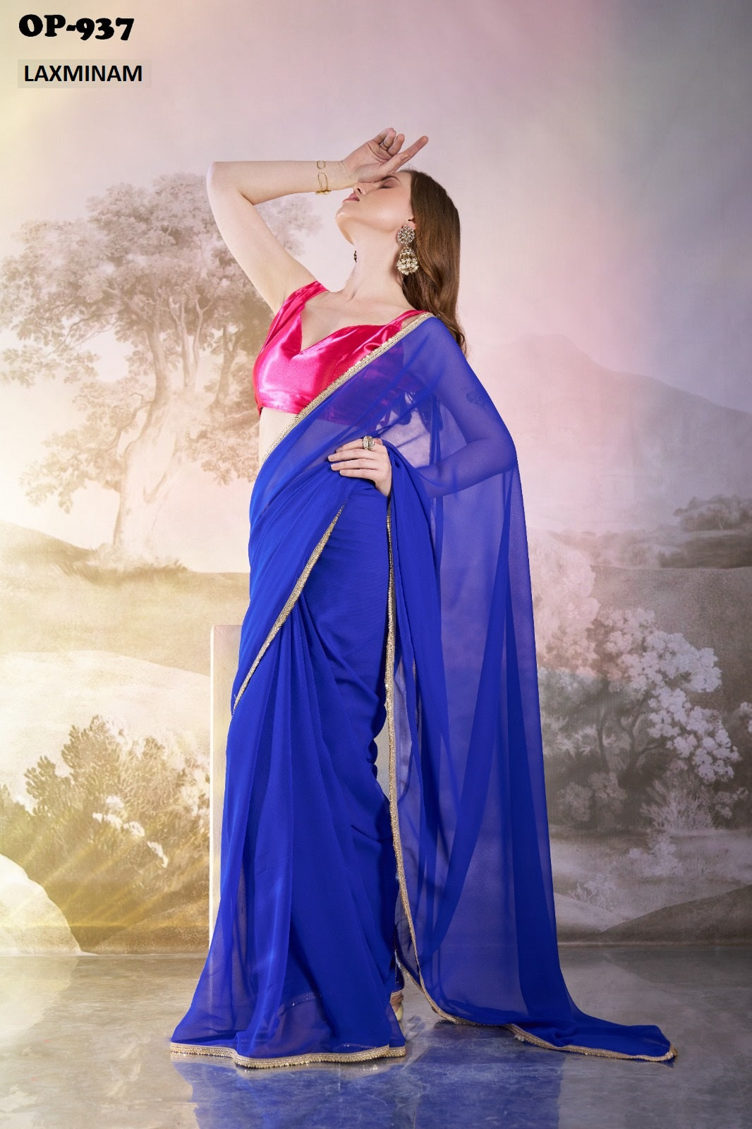 Op-937 Laxminam Chiffon Sarees