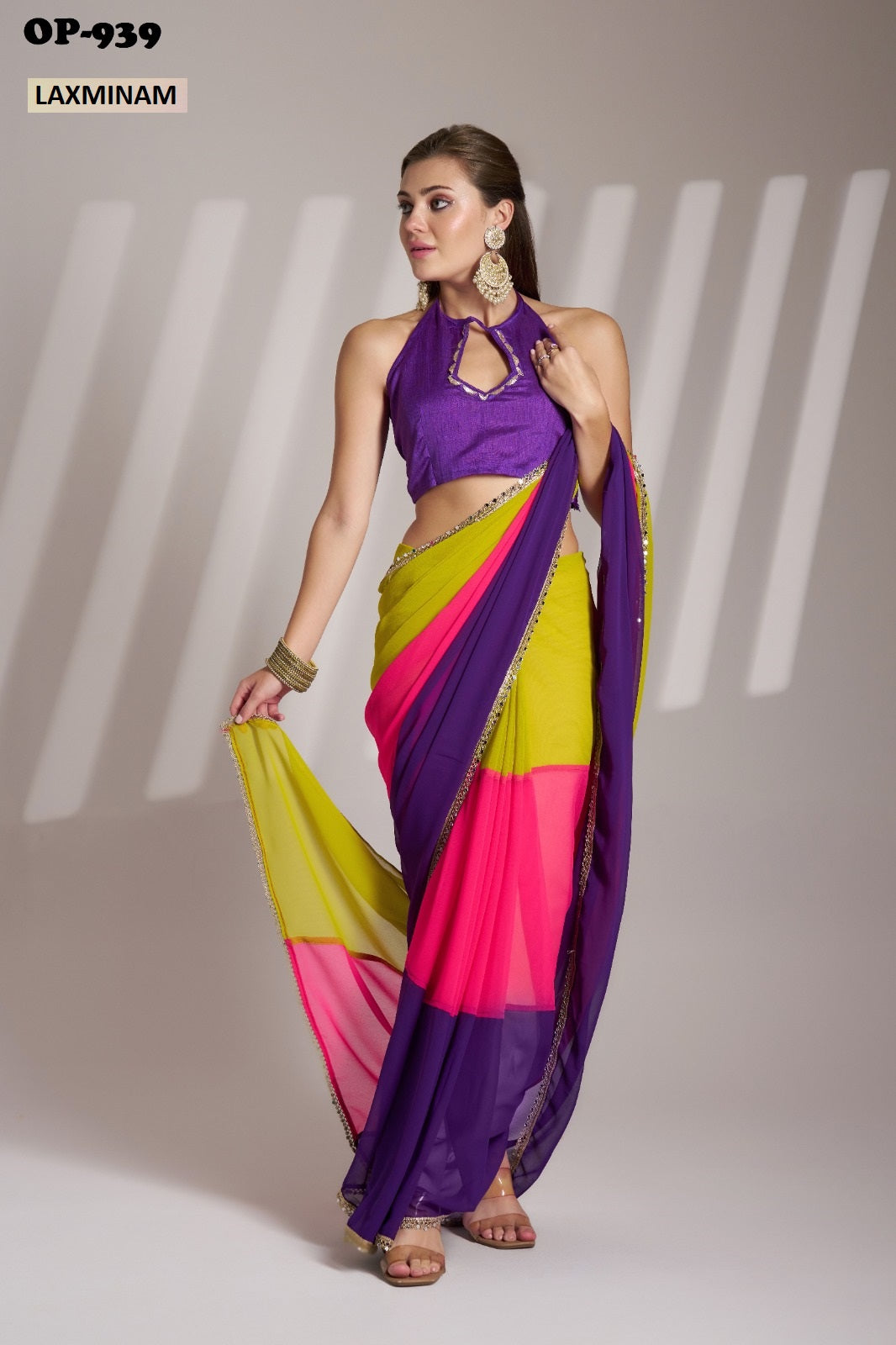 Op-939 Laxminam Chiffon Sarees