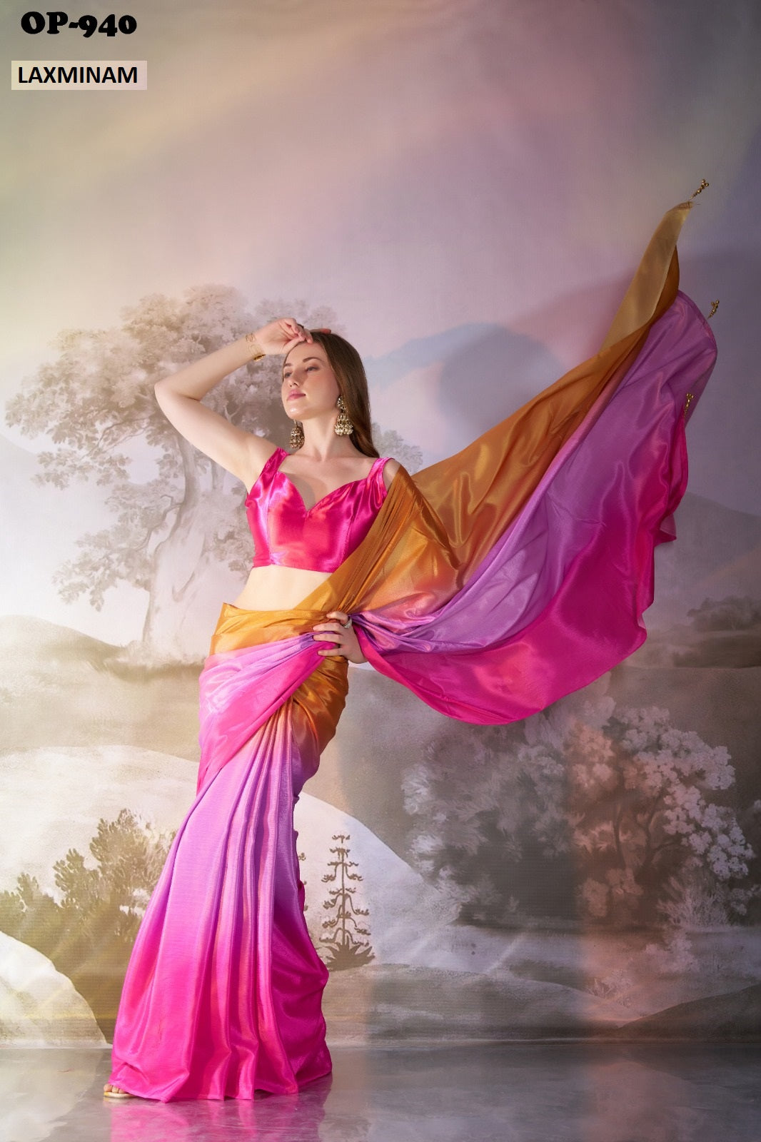 Op-940 Laxminam Chiffon Sarees