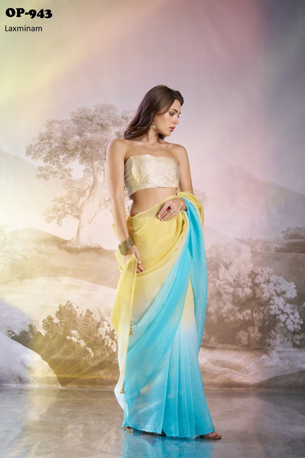 Op-943 Laxminam Chiffon Sarees