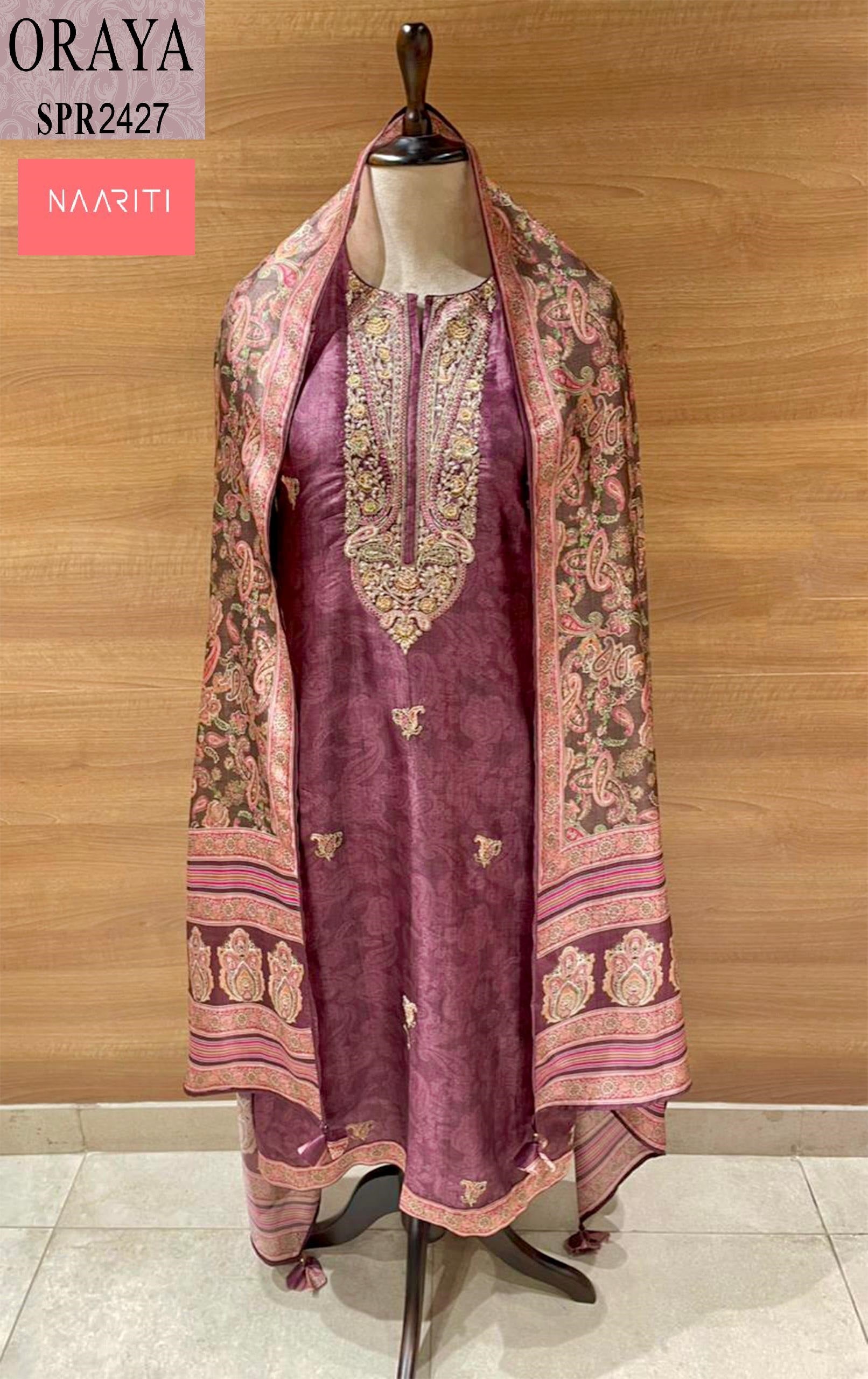 Oraya 2427 Naariti Silk Unstitched Suits