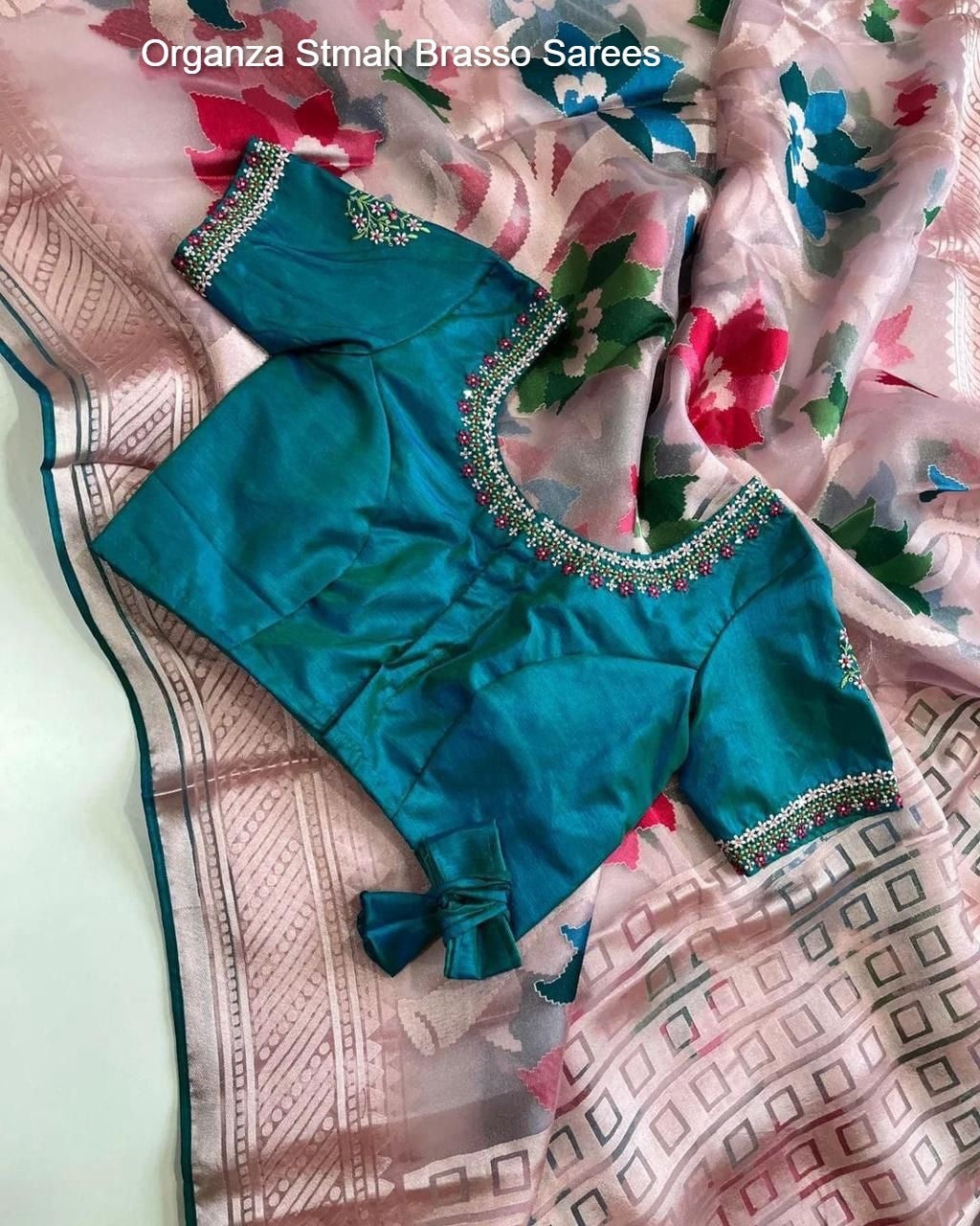 Organza Stmah Brasso Sarees