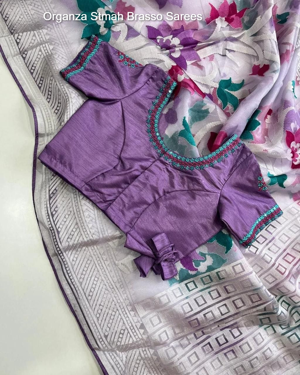Organza Stmah Brasso Sarees