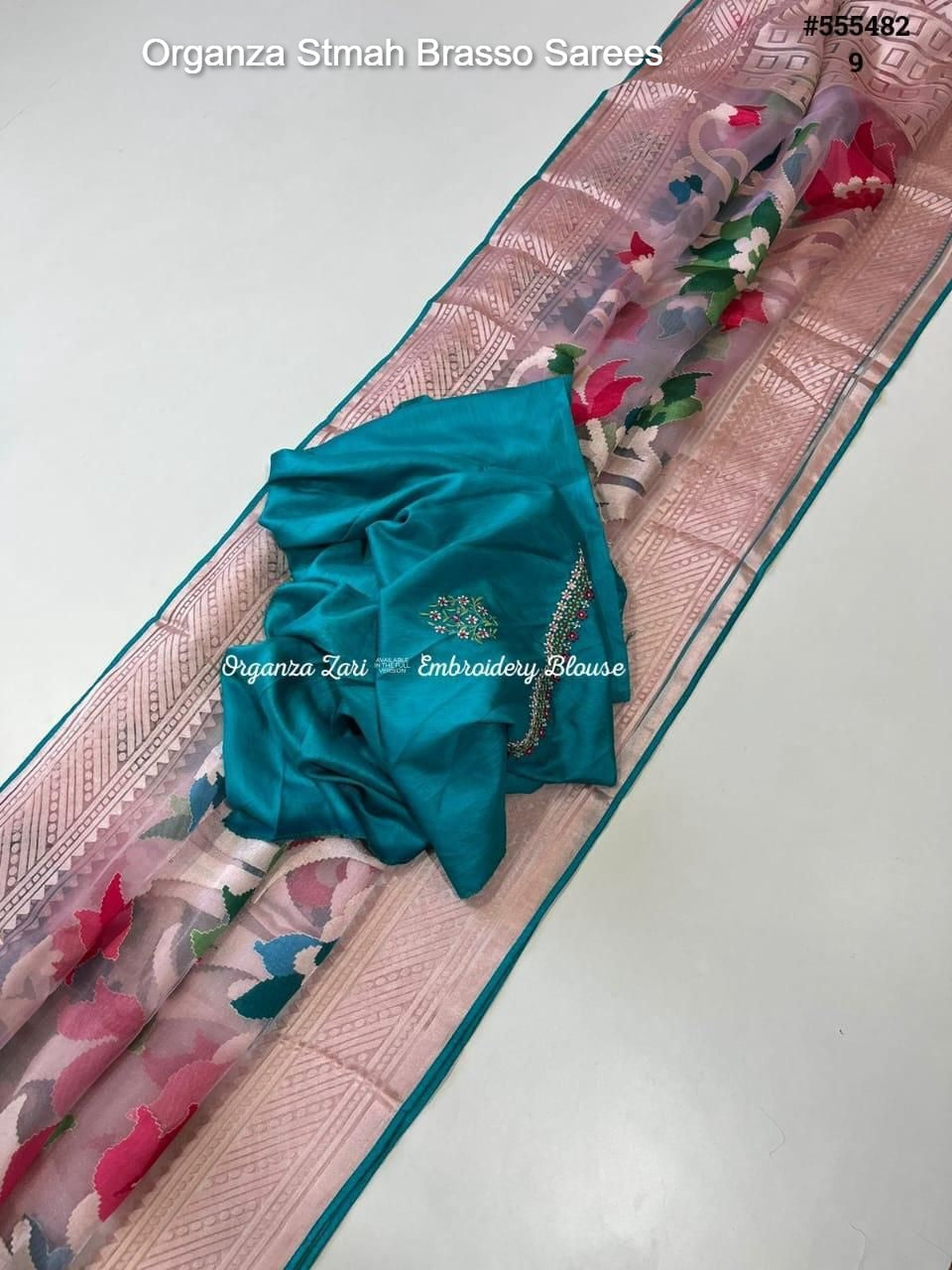 Organza Stmah Brasso Sarees