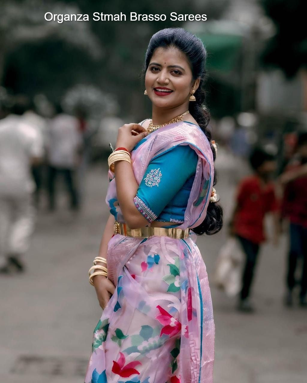 Organza Stmah Brasso Sarees