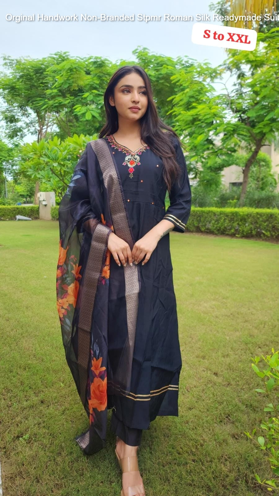 Orginal Handwork Non-Branded Stpmr Roman Silk Readymade Suits