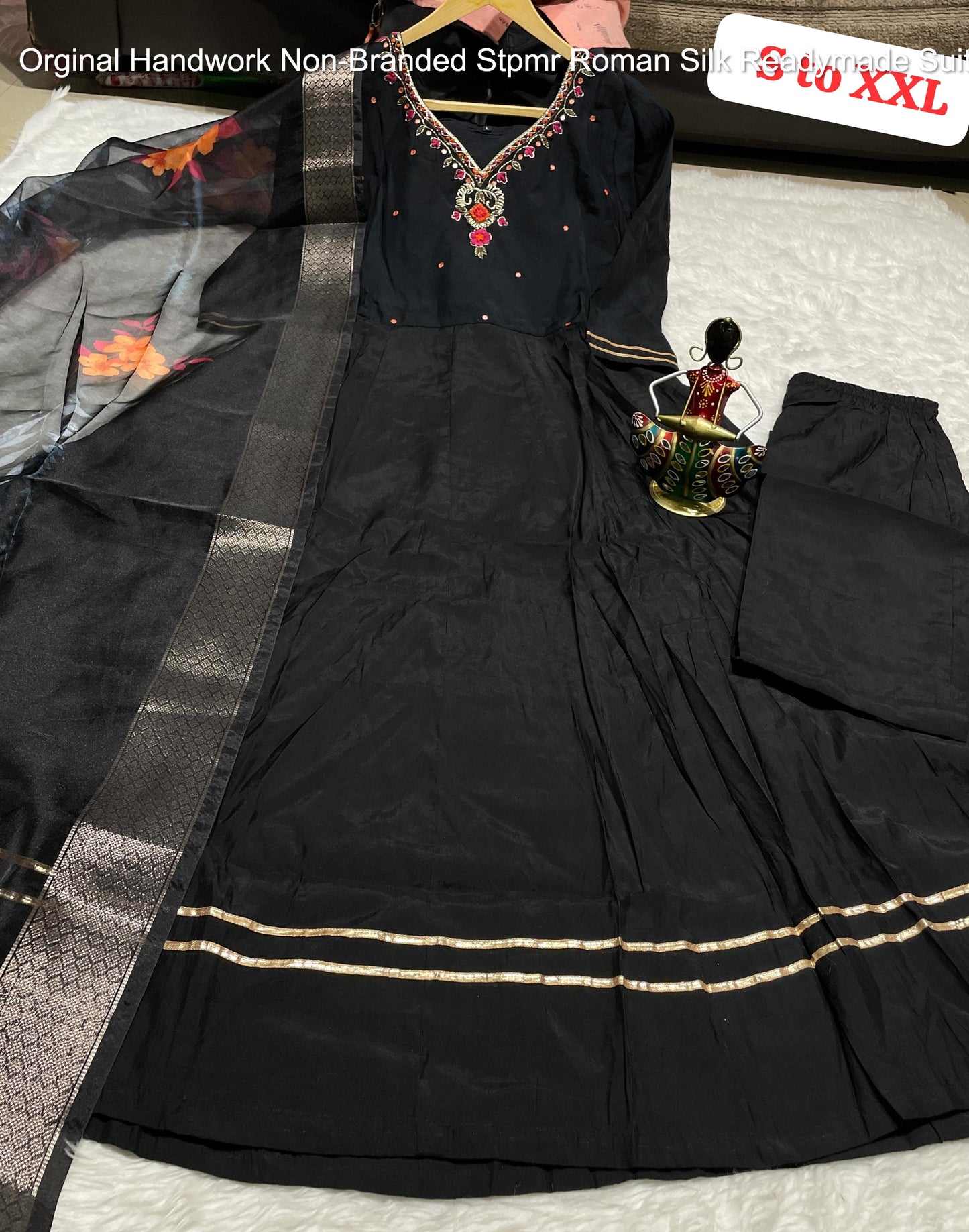 Orginal Handwork Non-Branded Stpmr Roman Silk Readymade Suits