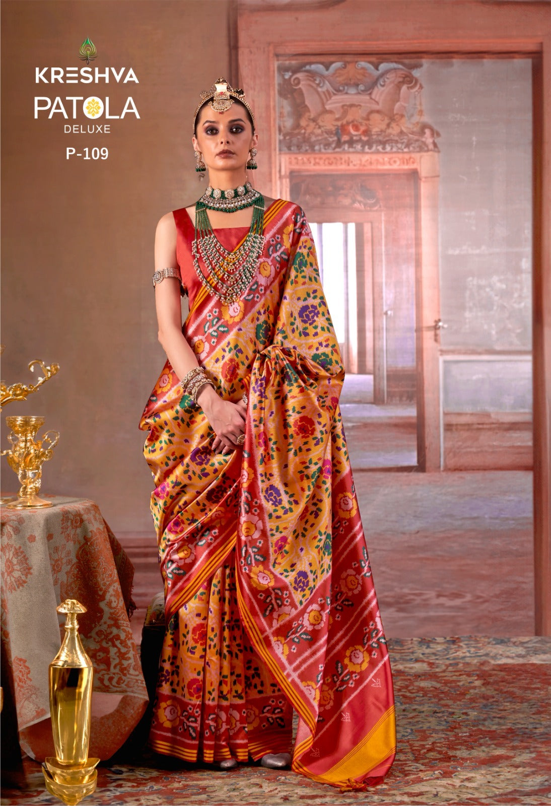 P-109 Patola Deluxe Kreshva Pv Silk Sarees