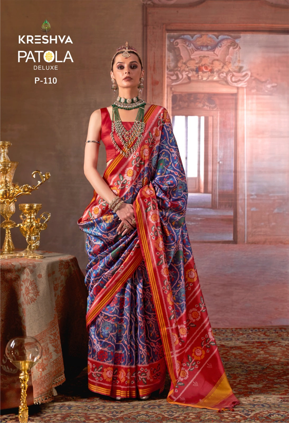 P-110 Patola Deluxe Kreshva Pv Silk Sarees