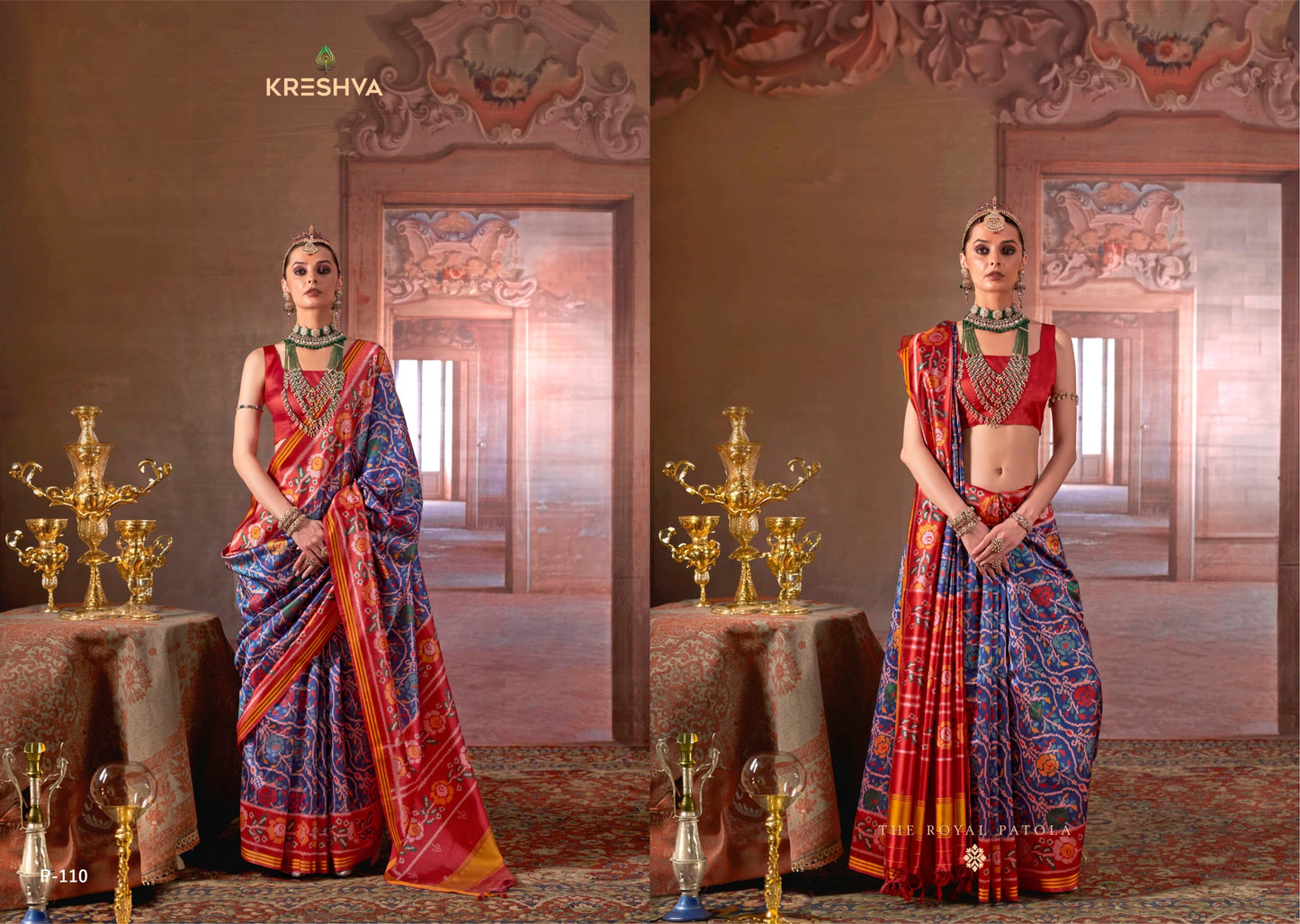 P-110 Patola Deluxe Kreshva Pv Silk Sarees