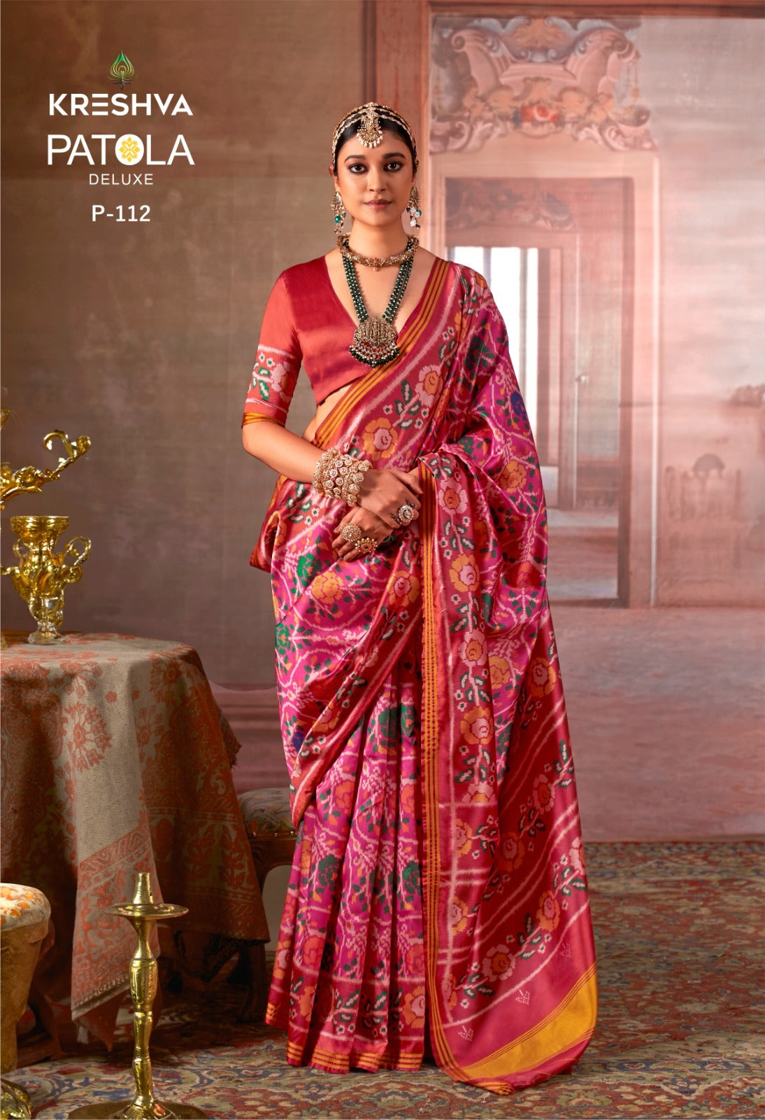 P-112 Patola Deluxe Kreshva Pv Silk Sarees
