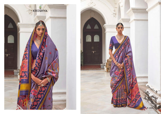 P-282 Patola Butterfly Kreshva Pv Silk Sarees