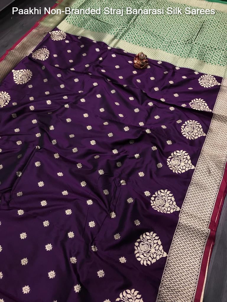 Paakhi Non-Branded Straj Banarasi Silk Sarees